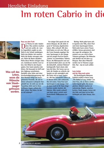 Perspektive 2005 07 im roten cabrio in die hoelle