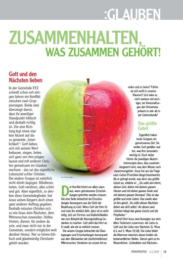 Perspektive 2009 12 zusammengehalten was zusammen gehoert