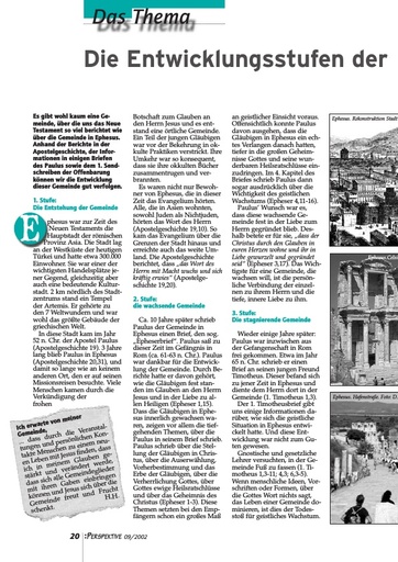 Perspektive 2002 09 die entwicklungsstufen der gemeinde in ephesus