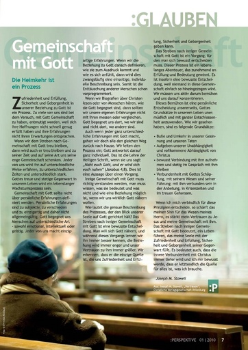 Perspektive 2010 01 gemeinschaft mit gott