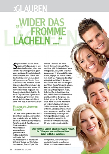 Perspektive 2009 03 wider das fromme laecheln