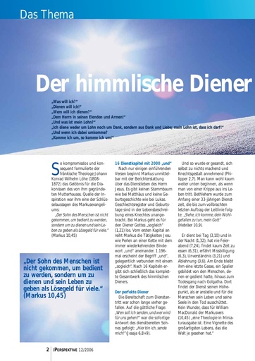 Perspektive 2006 12 der himmlische diener und seine knechte