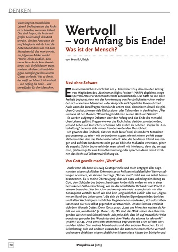 Perspektive 2015 02 wertvoll von anfang bis ende
