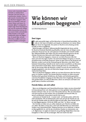 Perspektive 2015 02 wie koennen wir muslimen begegnen