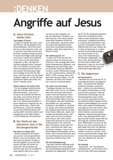 Perspektive 2011 12 angriffe auf jesus