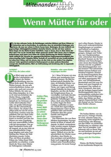 Perspektive 2004 02 wenn muetter fuer oder um ihre soehne kaempfen