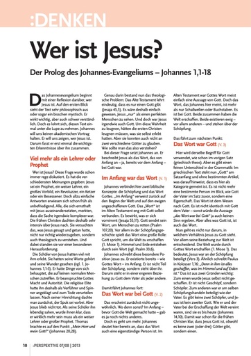 Perspektive 2013 07 wer ist jesus
