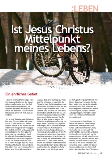 Perspektive 2011 12 ist jesus christus mittelpunkt meines lebens