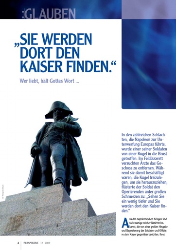 Perspektive 2009 12 sie werden dort den kaiser treffen
