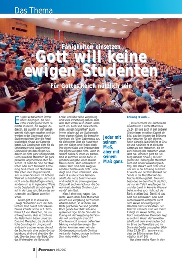 Perspektive 2007 06 gott will keine ewigen studenten