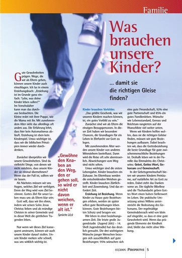 Perspektive 2005 03 was brauchen unsere kinder