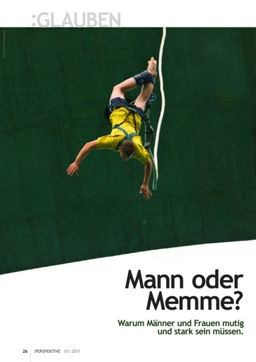 Perspektive 2011 10 mann oder memme