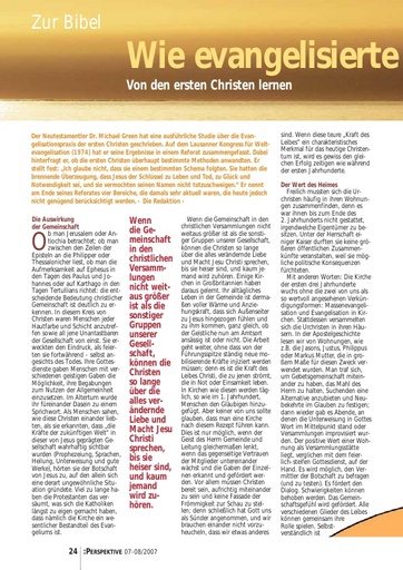 Perspektive 2007 07 wie evangelisierte die urgemeinde