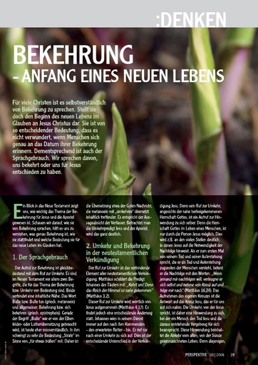Perspektive 2008 03 bekehrung anfang eines neuen lebens