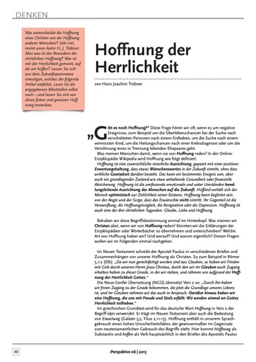 Perspektive 2015 06 hoffnung der herrlichkeit