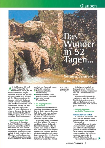 Perspektive 2006 02 das wunder in 52 tagen