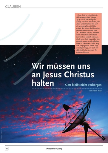 Perspektive 2014 01 wir muessen uns an jesus christus halten