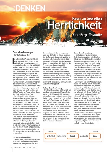 Perspektive 2012 07 kaum zu begreifen herrlichkeit
