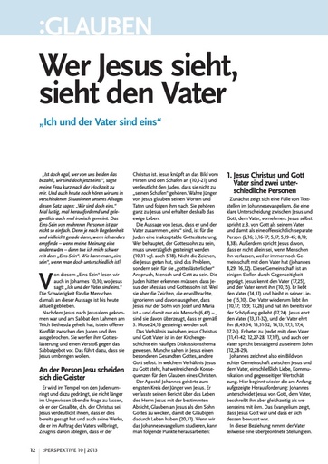 Perspektive 2013 10 wer jesus sieht sieht den vater