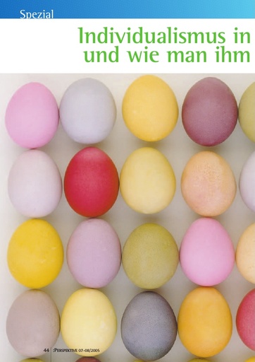 Perspektive 2005 07 individualismus in der gemeinde