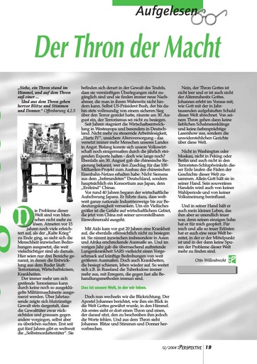 Perspektive 2004 12 der thron der macht