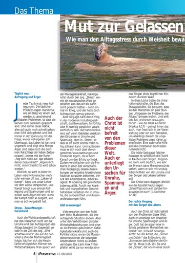 Perspektive 2006 07 mut zur gelassenheit