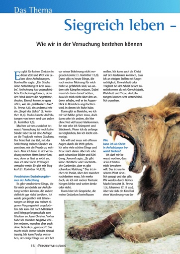 Perspektive 2005 04 siegreich leben aber wie