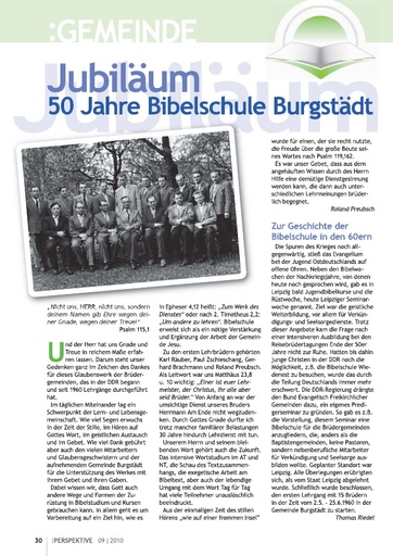 Perspektive 2010 09 50 jahre bibelschule burgstaedt