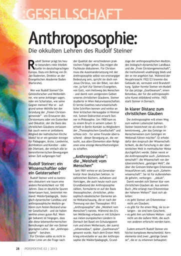 Perspektive 2013 02 anthroposophie die okkulten lehren des rudolf steiner