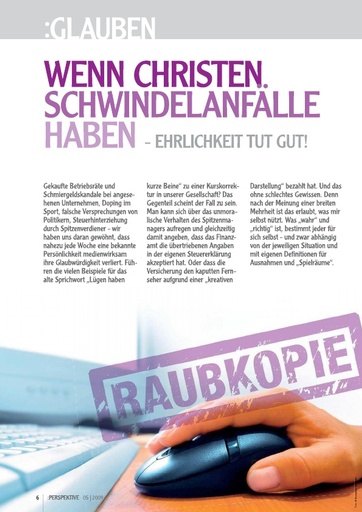 Perspektive 2009 05 wenn christen schwindelanfaelle haben