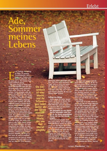 Perspektive 2007 12 ade sommer meines lebens